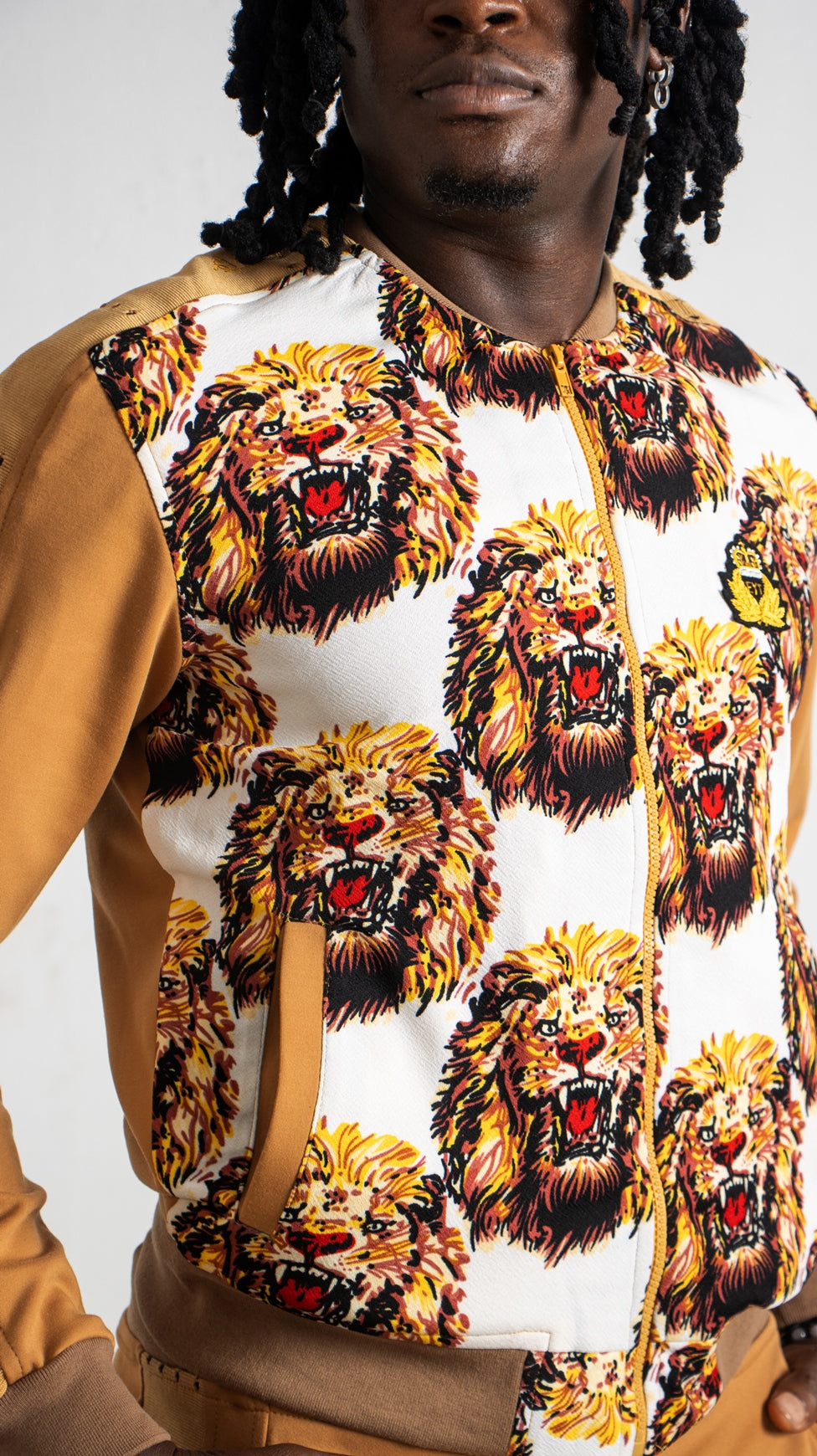 LIONHEAD PRINT JOJU jacket with matching pants