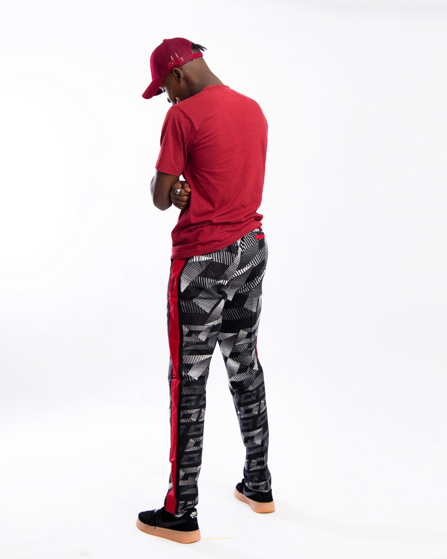 Geo-Monotone Camouflage Mr.GBAJA™️ Pants (RED)