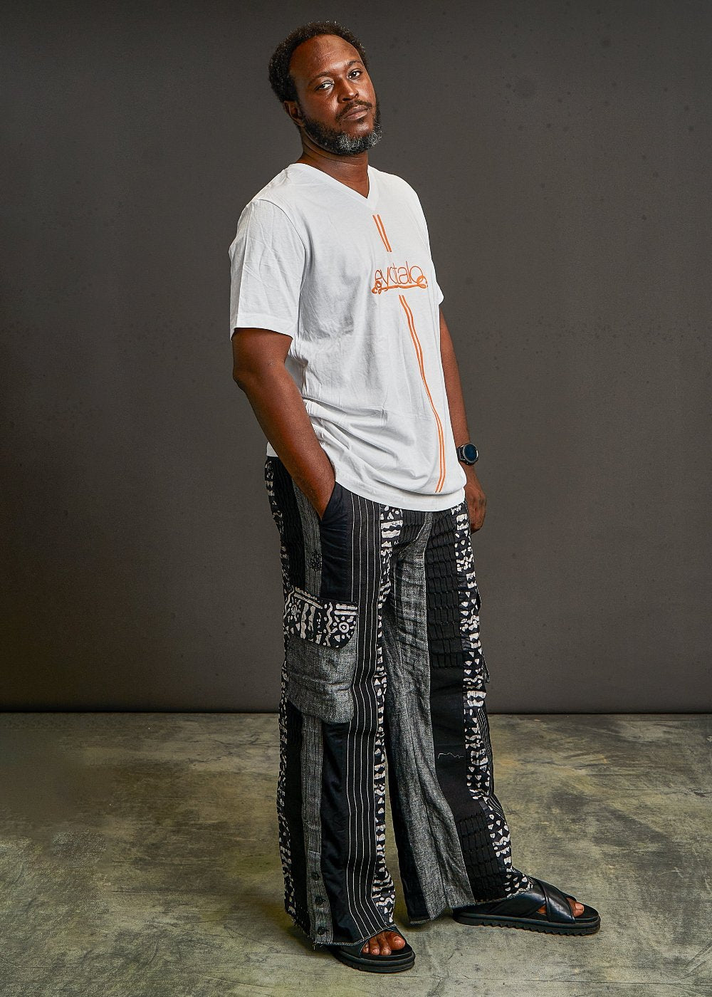 MR. GBAJA™️ - 6 Panel Garbage Pants Edition (BLACK MONOCHROME - DUDU)