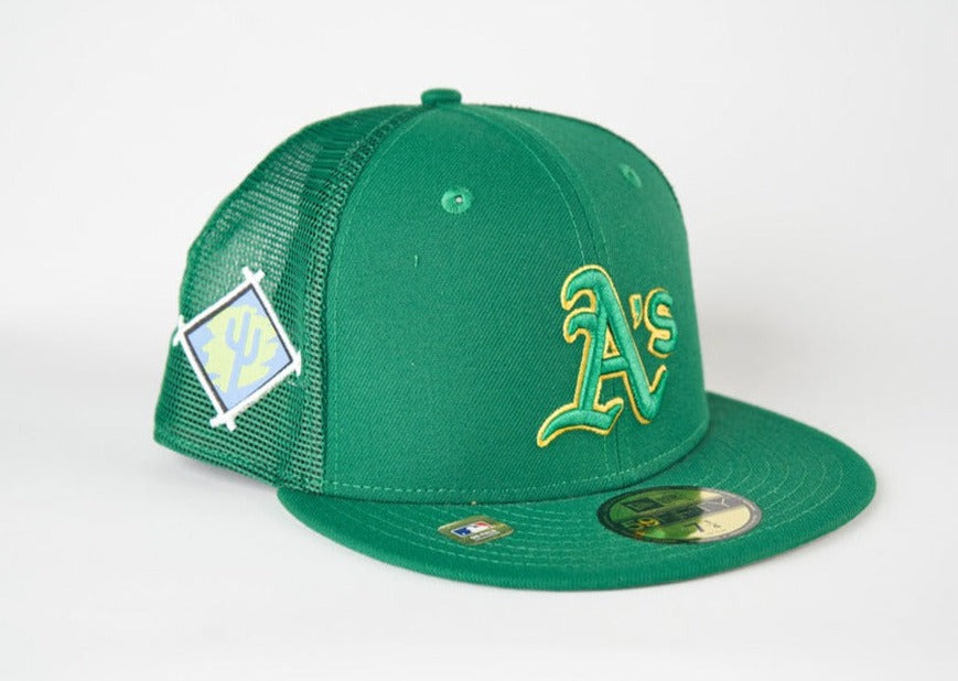 A's Green face cap