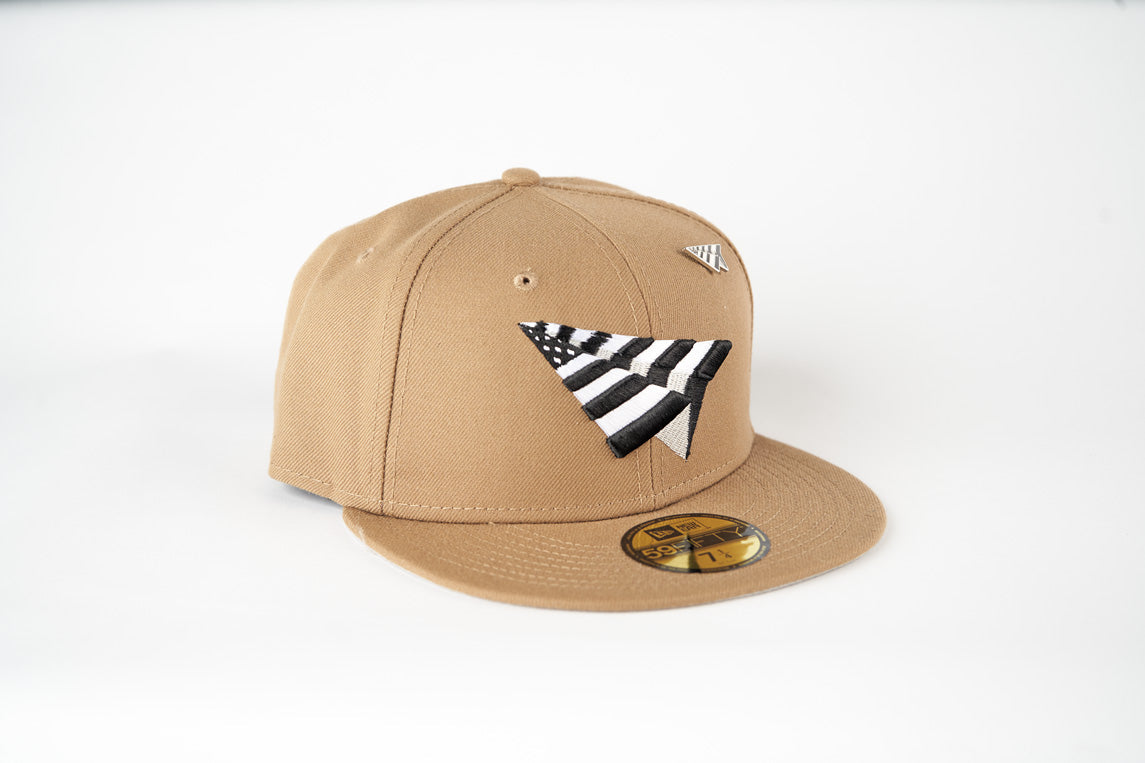 Paper plane face cap
