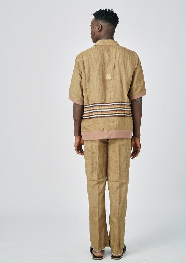 2 Piece Linen - Asooke FUSION - BIEGE