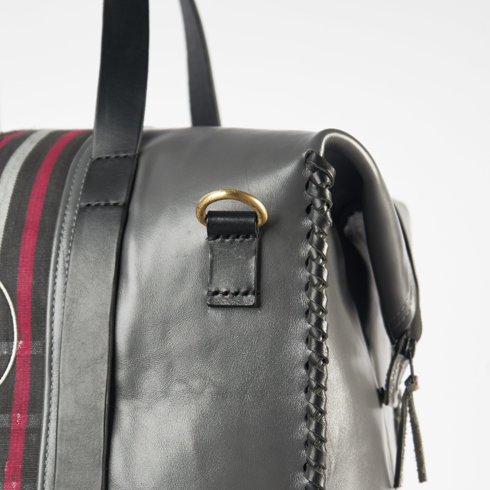 EYOTALO™️ 100% LEATHER WEEKEND BAG - SLATE BEAM