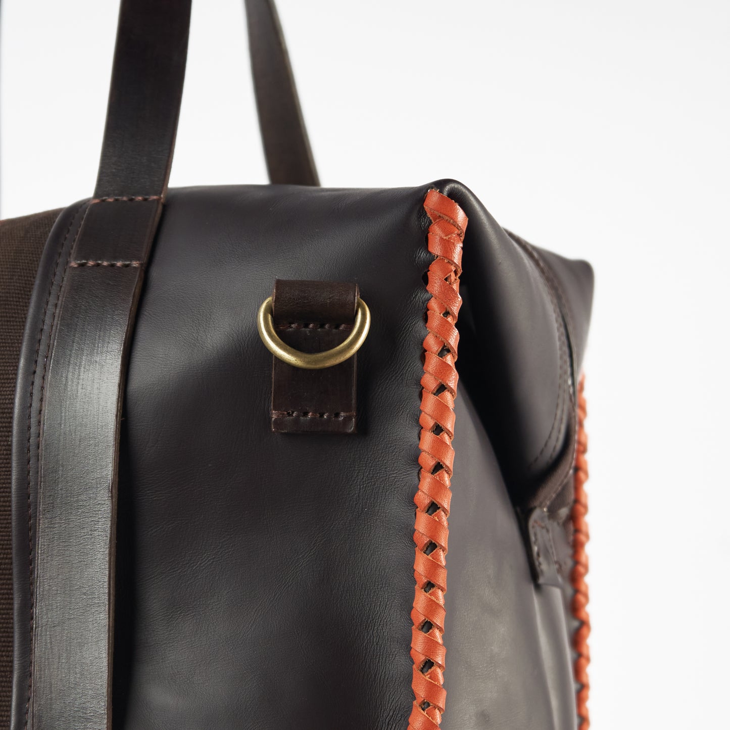 EYOTALO™️ 100% LEATHER WEEKEND BAG - CARAMEL CHOCOLATE